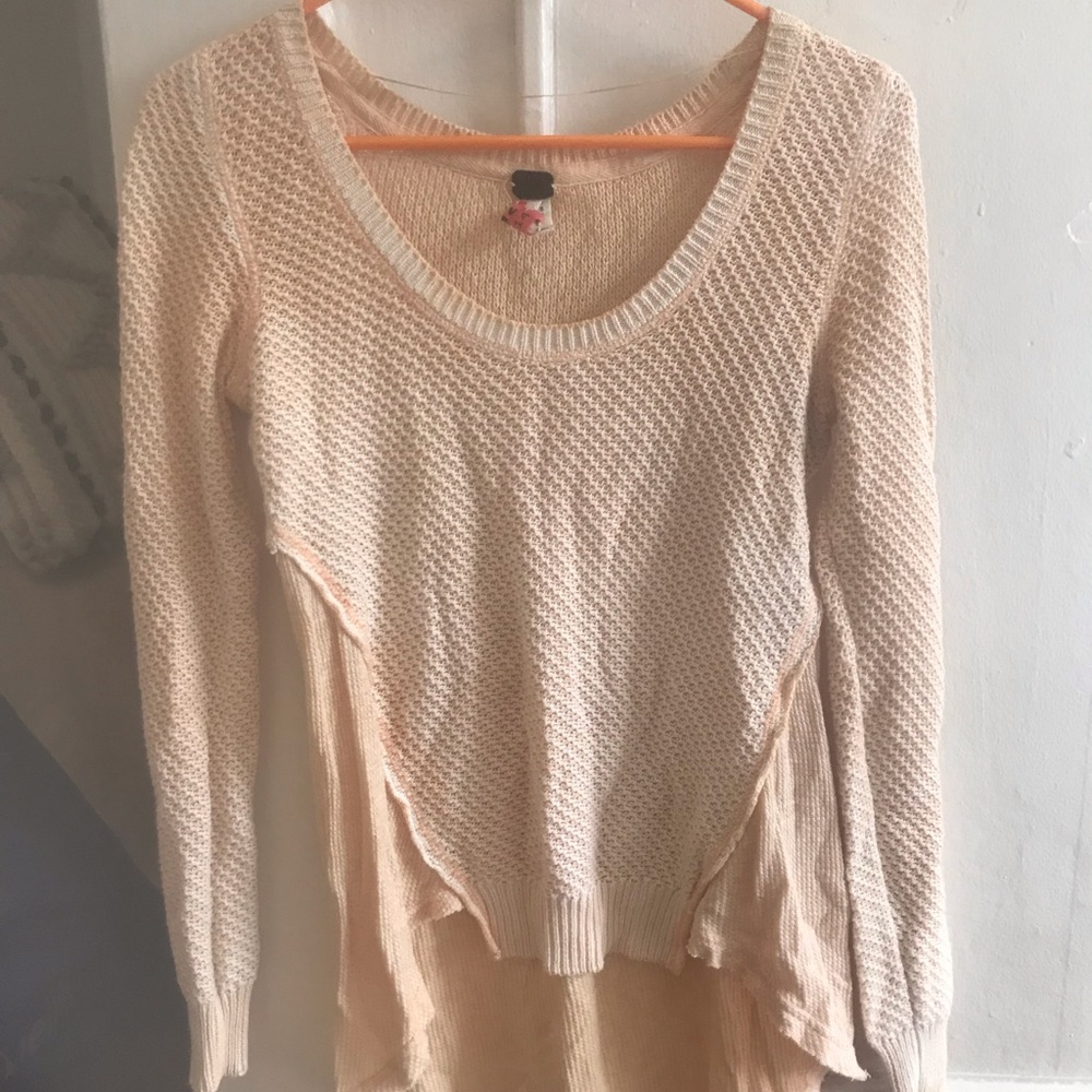Vintage Free People Thermal Long Sleeve Sweater